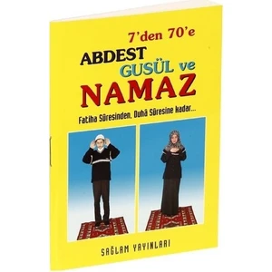 7' Den 70' E Abdest Gusül Ve Namaz Küçük Boy (Kod: 012 / 9,5 X 13,5 Cm Ebat)