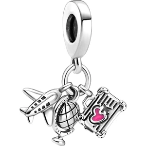 Asaf Accessory Uçak-Dünya-Küre Charm