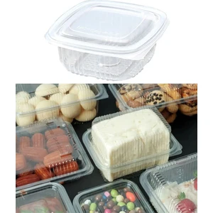 Merpak Ambalaj Plastik Sızdırmaz Kapaklı Kase 250 gr x 100'lü Plastik Saklama Kabı Kullan At Kase