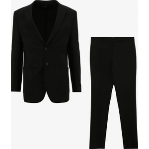 Normal Bel Basic Siyah Erkek Takım Elbise F4SM-TKM 0363