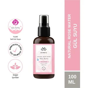 Saf Gül Suyu  Doğal, Yağı Alınmamış 100 ml Sprey