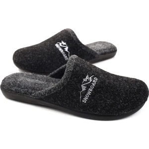 15337 Erkek Kışlık Çıkarılabilir Keçe Taban Ev Halı Terliği