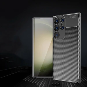 Samsung Galaxy S24 Ultra ile Uyumlu Kılıf Focus Karbon Tasarım Telefon Kılıfı Kapak