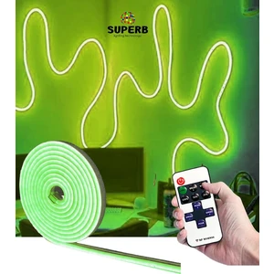Neon LED Şerit Seti 5 Metre Yeşil Kumandalı ve Adaptör