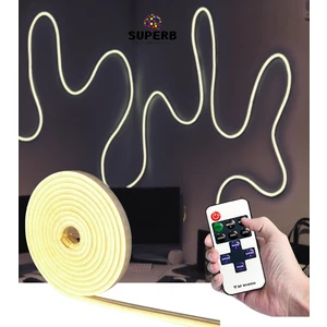 Neon LED Şerit Seti 5 Metre Gün Işığı Kumandalı ve Adaptör
