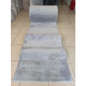 Enva Home Kaymaz Taban Yolluk Yıkanabilir Uzun Tüylü Peluş Halı Özel Ölçü Overloklu Açık Gri Renk