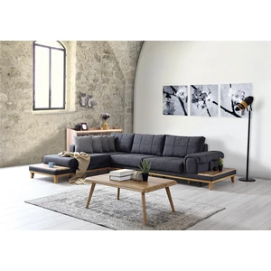 Tempo Köşe Koltuk Antrasit Keten