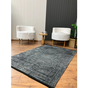 Saraz Halı Şönil Dokuma Kayma Yapmaz Makinede Yıkanabilir Leke Tutmaz Kesme Bohem Kilim Antrasit 2
