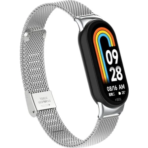 Xiaomi Mi Band 8 Mi Band 9 Uyumlu Paslanmaz Metal Hasır Tokalı Kordon Kayış
