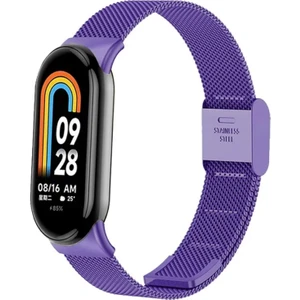Xiaomi Mi Band 8 Mi Band 9 Uyumlu Paslanmaz Metal Hasır Tokalı Kordon Kayış