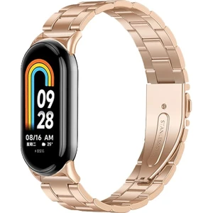 Xiaomi Mi Band 8 Mi Band 9 Uyumlu Paslanmaz Çelik Steel Kordon Kayış