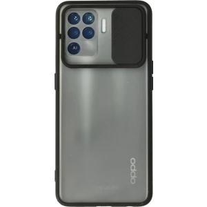 Oppo Reno 5 Lite Kılıf Palm Buzlu Kamera Sürgülü Silikon - Siyah 300099