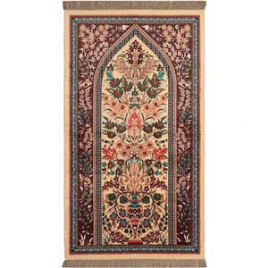 Bursa İpek Camel Bambu Halı Seccade