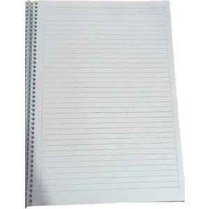 120 Yaprak Spiralli Plastik Kapaklı Çizgili A4 Defter