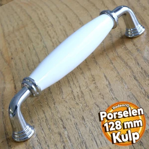 Gül Gerçek Porselen Beyaz 128 mm Kulplar Mobilya Mutfak Dolabı Çekmece Dolap Kapak Kulpu Kulbu