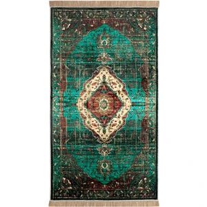 Bursa İpek Yeşil Bambu Halı Seccade