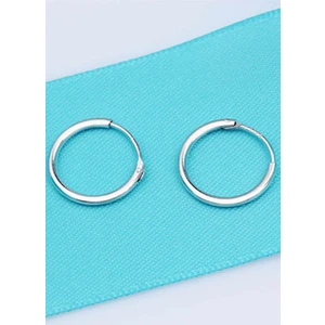 Takı Dükkanı Gümüş Halka Küpe 12 mm wsk01