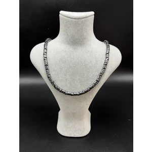 Yıldız Doğal Taş Hematit Ayarlanabilir Ölçü Unisex Doğal Taş Kolye 55 cm ve Üzeri
