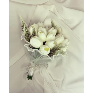 Zb Flowers Gelin buketi Solamayan Islak Lale Buketi el Çiçeğim gelin Buketi gelin Çiçeği