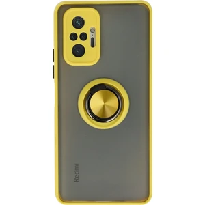 Xiaomi Redmi Note 10 Pro Kılıf Montreal Yüzüklü Silikon Kapak - Sarı 300099