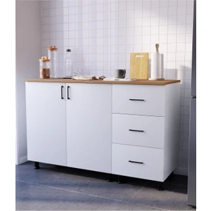 Belo Mini Mutfak Dolabı Alt Modül 120 cm Çekmeceli (Tezgah Dahil)