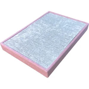 70 Li Batırmalı Yüzük Tablası Pembe Gri Kadife