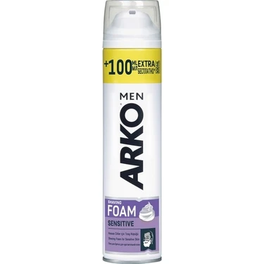 Arko Men Sensitive Tıraş Köpüğü 300 ml Yumuşatıcı Özellikli Rahat Tıraş