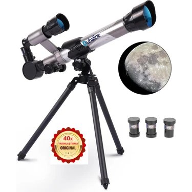 Duhaline 40X Yakınlaştırma 3 Lensli Astronomin Monoküler Eğitici Teleskop Gece Görüş Ay Doğa