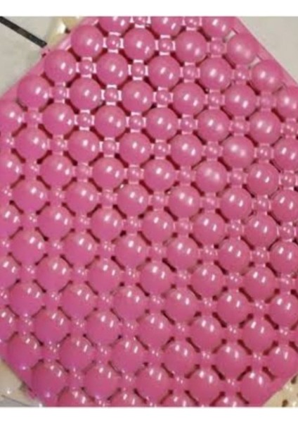 Balban Ticaret 33X33X1,5 cm Ortopedik Plastik Yer Karosu, Geçkili Paspas, Islak Zemin Izgarası, Pembe