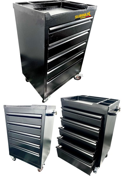 Profesyonel Xl Black Seri 5 Çekmeceli Alet Dolabı Içi Boş Atölye Usta Set Takım Arabası