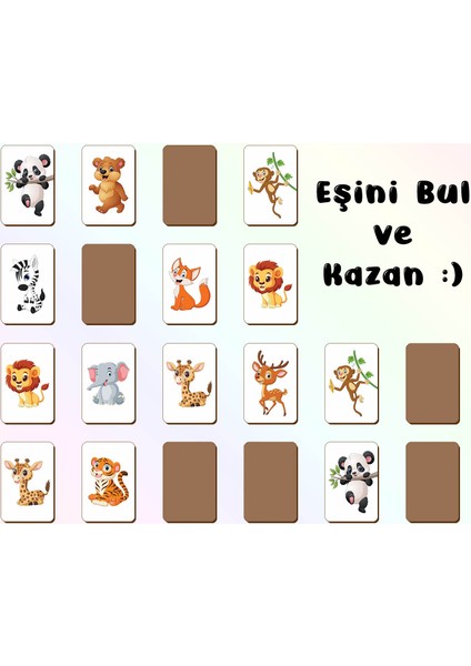 Zeka Kartları Eşleştirme Oyunu, Orman Hayvanları Hafıza Kartları, Ahşap Eğitici Puzzle Oyuncak modelleri
