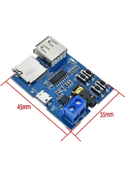 Tf Kart ve USB Flash Disk Girişli Oynatıcı Modül (Mp3 Formatı)