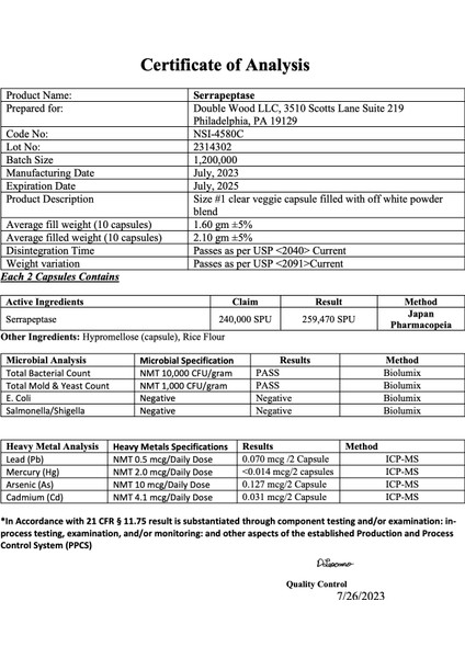 Serrapeptase 240 000 Spu Veg 120 Capsul indirimleri