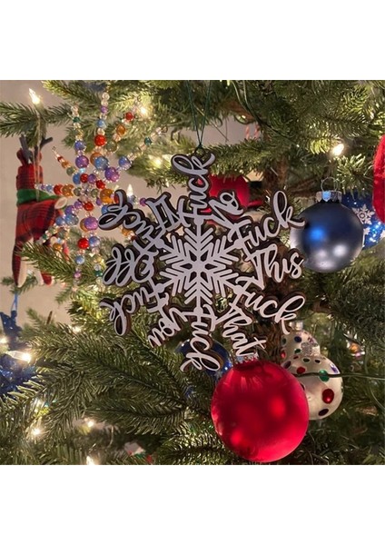 4 Adet Komik Tatil Süsleme Kar Tanesi Süsleme Beyaz Fil Hediye Yaramaz Kar Tanesi Noel Kar Tanesi Süsleme (Yurt Dışından)