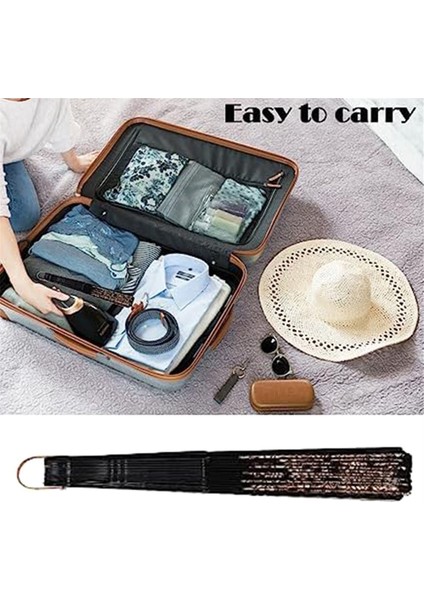 Kumaş Fan El Fanları Kadınlar Için Katlanır El Fanları Kadınlar Için Katlanır Ispanyol Hayranları El Doğum Günü Hediyeleri Için (Siyah) (Yurt Dışından) fırsatları