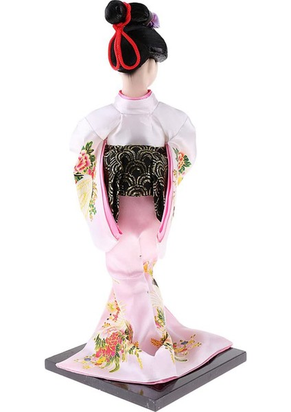 12 Inç Japon Kimono Bebek Geyşa Heykelcik Fan Süsler ile Hediye Sanat Zanaat Koleksiyon Pembe Kumaş Kız Için Hediye (Yurt Dışından)