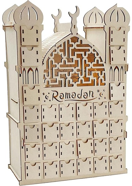 Ramazan Advent Takvimi, 30 Çekmeceli Ahşap Yeniden Kullanılabilir Advent Takvimi, Bayram Mübarek Dekorasyonu, Ramazan Takvimi (Yurt Dışından)