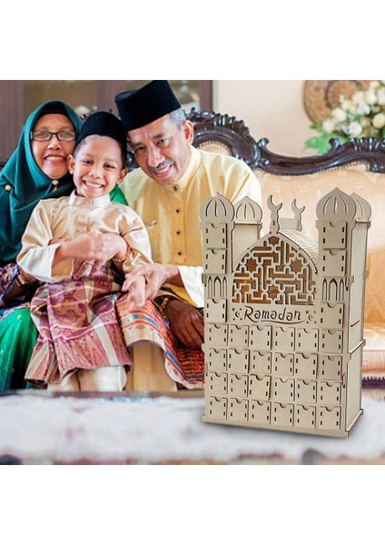 Ramazan Advent Takvimi, 30 Çekmeceli Ahşap Yeniden Kullanılabilir Advent Takvimi, Bayram Mübarek Dekorasyonu, Ramazan Takvimi (Yurt Dışından)