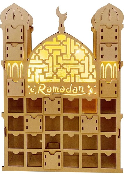 Ramazan Advent Takvimi, 30 Çekmeceli Ahşap Yeniden Kullanılabilir Advent Takvimi, Bayram Mübarek Dekorasyonu, Ramazan Takvimi (Yurt Dışından)