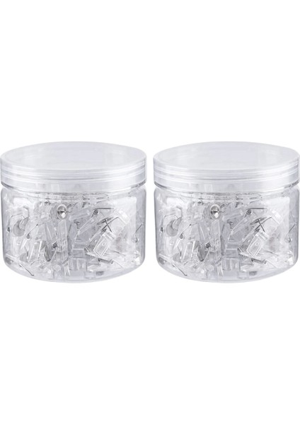 100 Adet Mini Şeffaf Fotoğraf Klipleri Mini Clothespins Klip Elbise Hattı Klipleri Mini Şeffaf Plastik Klipler Kırtasiye Klasörü (Yurt Dışından)