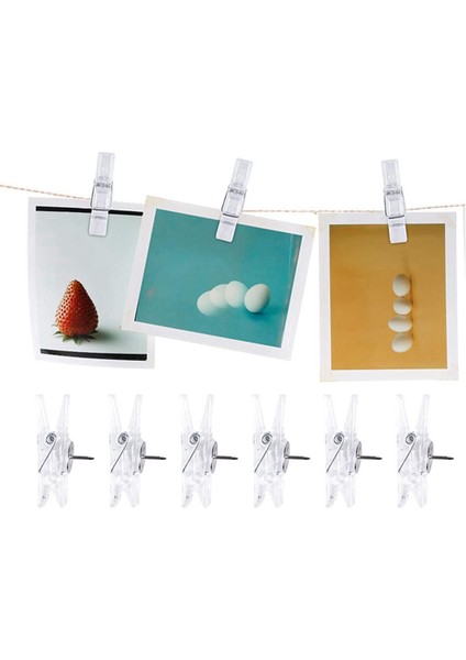 100 Adet Mini Şeffaf Fotoğraf Klipleri Mini Clothespins Klip Elbise Hattı Klipleri Mini Şeffaf Plastik Klipler Kırtasiye Klasörü (Yurt Dışından) indirimleri