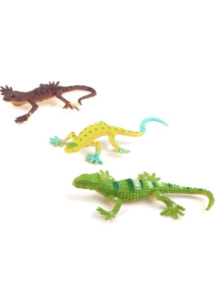 Gecko Küçük Plastik Kertenkele Simülasyon Gerçeklik Dekorasyon Çocuk Oyuncakları 12 Adet (Yurt Dışından) modelleri