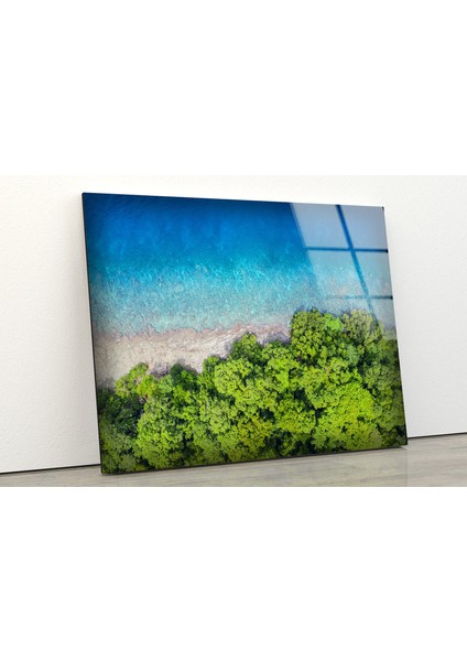 Tropikal Doğa Temperli Cam Duvar Tablosu fiyatları