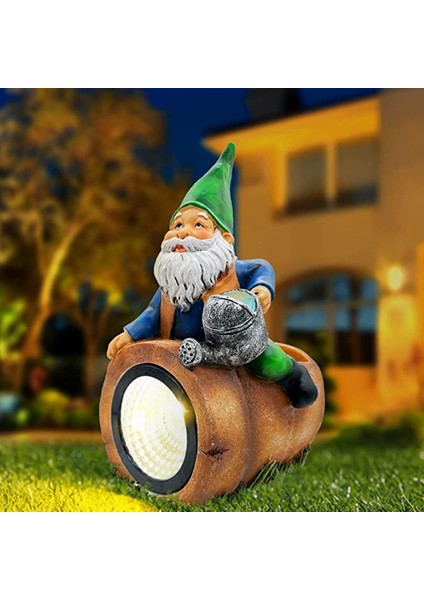 Güneş Bahçesi Gnome Dekor - Çim Veranda Balkon Sundurma Için Açık Gnome Güneş Işıkları Için Eğlenceli Gnomish Reçine Heykeli (Yurt Dışından) modelleri