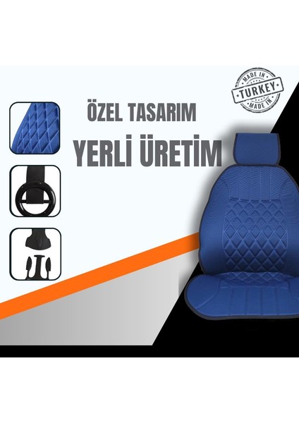 Oto Koltuk Minderi, Ford Araçlara Uyumlu 2'li Set Özel Tasarım Minder Premium