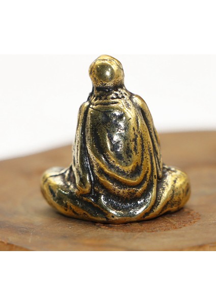 Retro Pirinç Dharma Buda Mini Heykeli Bodhidharma Usta Figürler Masa Dekorasyon El Sanatları Hediyeler Minyatürler (Yurt Dışından) indirimleri