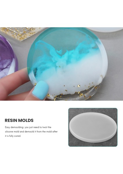 Büyük Reçine Silikon Kalıplar Yuvarlak, Kare, Dikdörtgen, Kalp, Oval Şekil Döküm Kalıpları, Döküm Reçine Kalıp Için Diy Silikon Kalıplar Dahil Parlak Epoksi Reçine Kalıpları (Yurt Dışından)