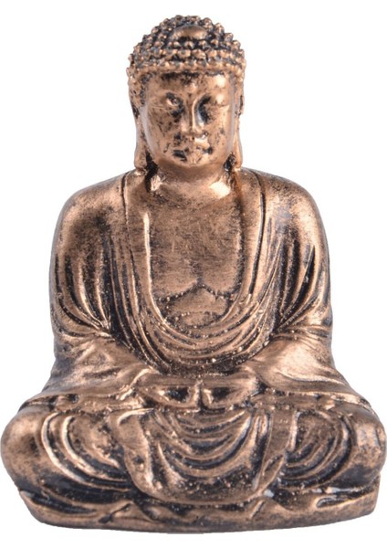 Meditasyon Buda Heykeli Heykelcik, Oturma Reçine Zen Heykel Dekorasyon Ev Bahçe Veranda Antik Bronz (Yurt Dışından)