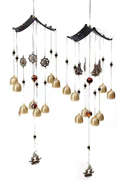 Adet Vintage Dekor Bells Asılı Metal Rüzgar Ahenge Çan Rüzgar Çanları Bahçe Asılı Rüzgar Çanı Odası Kapı Pencere (Yurt Dışından)