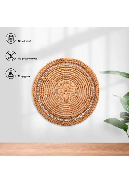 Ev Dokuma Duvar Sepeti Doğal Boho Ev Dekor Dekoratif Rattan Dekor Dokuma Duvar Dekor Dokuma Duvar Asılı 11.8 Inç (Yurt Dışından)